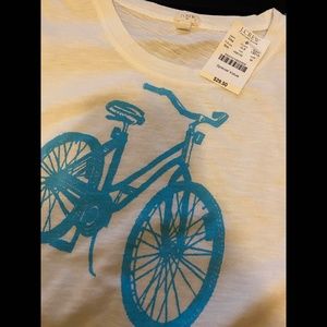 J. Crew Factory Bike Graphic Tee Size Medium New with Tags